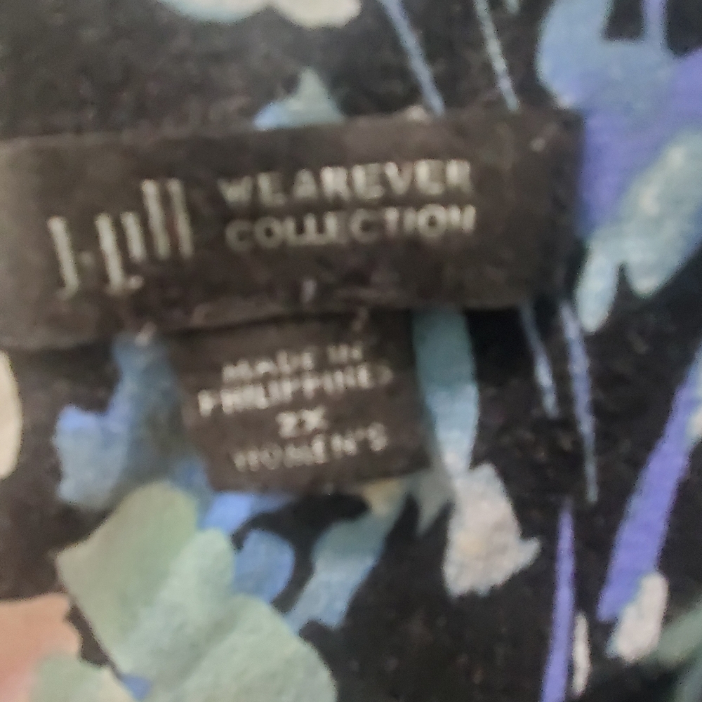 J. Jill Floral Midi Dress - Navy and Light Pink - Picture 4 of 6